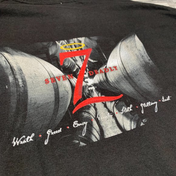 Mens Seven Deadly Zins T Shirt Sins Size XL Extra Large Michael David Wi… - Picture 3 of 8